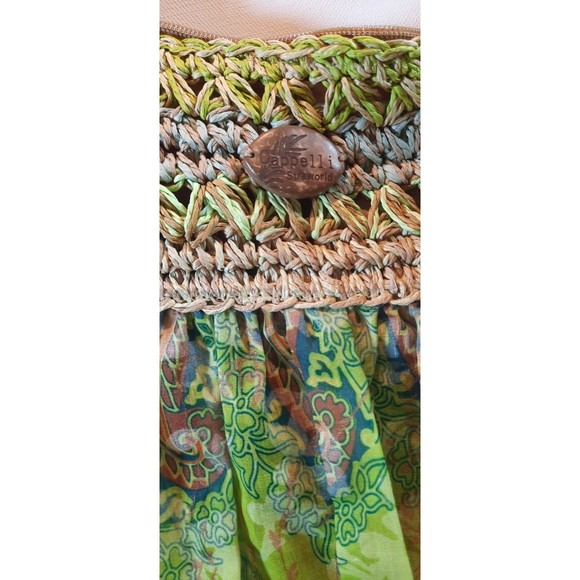 Capelli Straworld Womens Shoulder Bag Floral Natural Pattern NWT - Picture 5 of 8